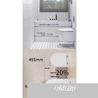 Roxen Simple Compact в комплекте с инсталляцией StounFix Dual Fresh 6 в 1 966133 (кнопка: серый бето