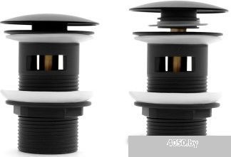 Донный клапан Rea Black Mat Klik-Klak (без отверстия для перелива)