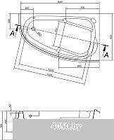 Cersanit Joanna 160x95 L (с ножками и экраном)