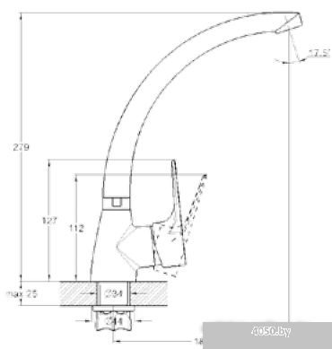 Смеситель G.Lauf SOP-8045 (хром)