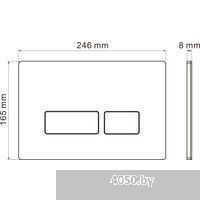 Roxen Porto One Rimless 6 в 1 StounFix Dual Fresh 580109 (кнопка: черный матовый)