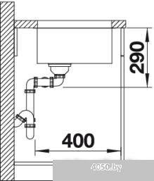 Кухонная мойка Blanco Andano 340/340-U (с клапаном-автоматом) [520825]