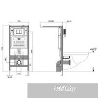 Roxen Antares Tornado в комплекте с инсталляцией StounFix Dual Fresh 6 в 1 968358 (кнопка: белый гля