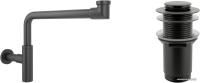 Wellsee Drainage System 182125002 (сифон, донный клапан, матовый черный)