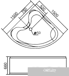 Ванна Gemy G9041 K