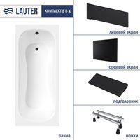 Lauter Sophia 160х70 21205160 (с ножками, черным подголовником, черным лицевым и торцевым экраном)