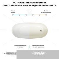 Wellsee Paradise Story 170x76,5 236601004 (отдельностоящая ванна белый глянец, экран, ножки, сифон-а