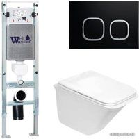 WeltWasser Rotbach 004 GL-WT + Amberg 350 ST + Amberg RD-BL (белый глянец/черный матовый)