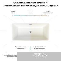 Wellsee DeSire 175,5x76 231503004 (отдельностоящая ванна белый глянец, экран, ножки, сифон-автомат з