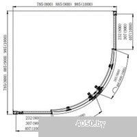 Aquatek 80x80 AQ ARI RO 08020CH (хром/прозрачное стекло)