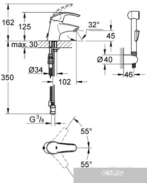 Смеситель Grohe Eurosmart 23124000