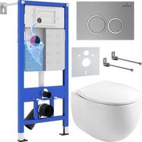 Roxen Egg в комплекте с инсталляцией StounFix Dual Fresh 6 в 1 964076 (кнопка: хром матовый)