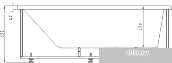 Ванна Aquatek Дива 170x90 (с каркасом и экраном, левая)