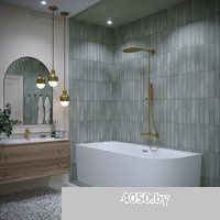 Wellsee Collaro 180x80 28910401R (пристенная ванна (левая) белый глянец, экран, ножки, сифон-автомат