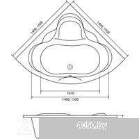 Lauter Riviera 140x140 21050140 (с ножками и лицевым экраном)