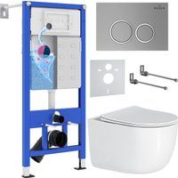 Roxen Vortex Tornado в комплекте с инсталляцией StounFix Dual Fresh 6 в 1 964355 (кнопка: хром матов