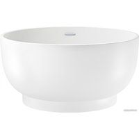 Wellsee Crepe de France 130x130 236701001 (отдельностоящая ванна белый глянец, экран, ножки, сифон-а