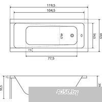 Lauter Estelle 120 21206020 (с ножками, серым подголовником и белым лицевым экраном)