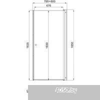 Triton Уно 80x185 (прозрачное стекло)