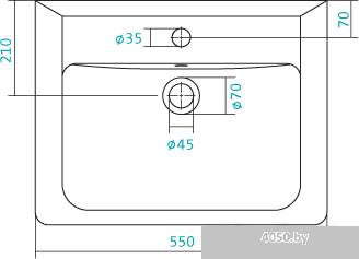 Умывальник Santek Тигода-55 55x47.5 [1.WH30.2.126]