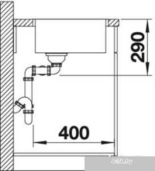 Кухонная мойка Blanco Andano 400/400-IF (без клапана-автомата) [518327]