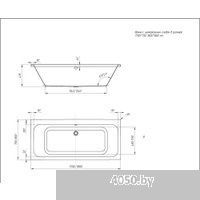 Aquatek Мия 180x80 MIY180-0000012 (с центральным сливом)