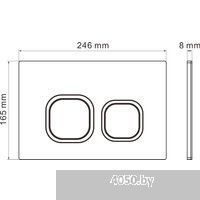 Roxen Antares Bidet в комплекте с инсталляцией StounFix Dual Fresh 6 в 1 966430 (кнопка: серый бетон