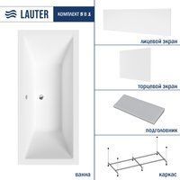 Lauter Oasis 165 21203065 (с каркасом, серым подголовником, белым лицевым и торцевым экранами)