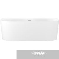 Wellsee Collaro 180x80 28910201R (пристенная ванна белый глянец, экран, ножки, сифон-автомат хром)