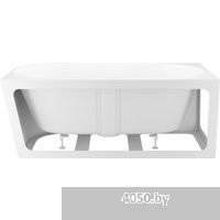 Wellsee Excellence Pro 140x70 28760504R (пристенная ванна (левая) белый глянец, экран, ножки, сифон-