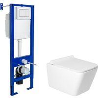 Saniteco KW-9004W + Berges АТОМ 410 040333 (с кнопкой)