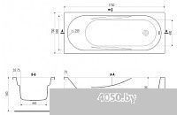 Cersanit Mito Red 170x70 (с каркасом и экраном)