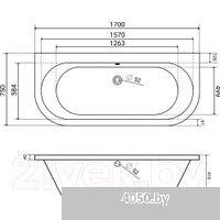 Lauter Imperia 170x75 21080075 (с ножками)