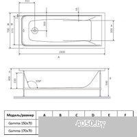 Alba Spa Gamma 170x70 (2 экрана)