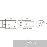 Oliveeka YJ2303 + система смыва RIMLESS + панель смыва 021 (черный матовый)