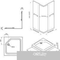 Triton Вента-Хром-Вельвет 80х80 (с поддоном)