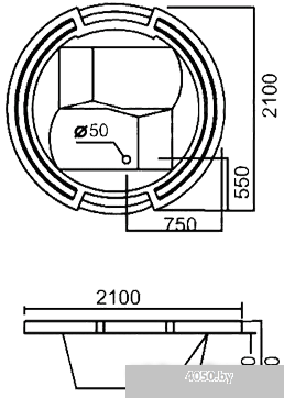 Ванна Gemy G9060 K