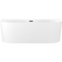 Wellsee Collaro 180x80 28910203R (пристенная ванна белый глянец, экран, ножки, сифон-автомат матовый