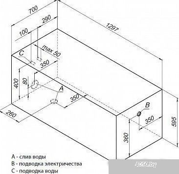 Ванна Aquanet West 130x70
