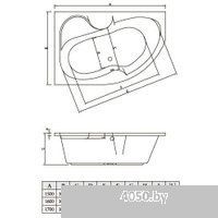 Bonito Home Arizona 160x105 BH-AR-102-160L/Su+BH-AR-160L (с ножками и экраном)