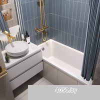 Wellsee FreeDom 165x80 231102002 (встраиваемая ванна белый глянец, сифон-автомат глянцевый белый)