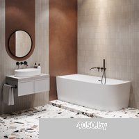 Wellsee Belle Spa 2.0 160x75 235802001 (пристенная ванна (левая) белый глянец, экран, каркас, сифон-