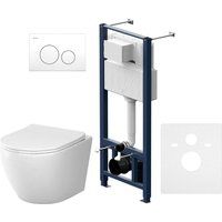 AM.PM Pro L IS49001.801900 (белый, с сиденьем и кнопкой смыва)