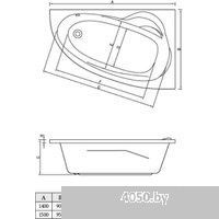 Bonito Home Emilia 150x95 R BH-EM-103-150P/St (с ножками и экраном)