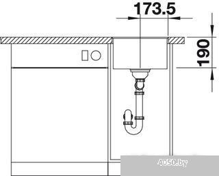 Кухонная мойка Blanco Subline 320-F (антрацит)