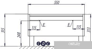 Акватон Тумба Капри 60 1A231003KPDA0
