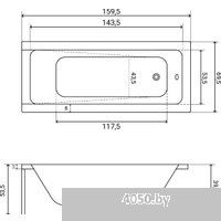 Lauter Estelle 160 21206060 (с каркасом, черным подголовником)