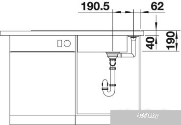 Кухонная мойка Blanco Axia III XL 6 S (жасмин) [522184]