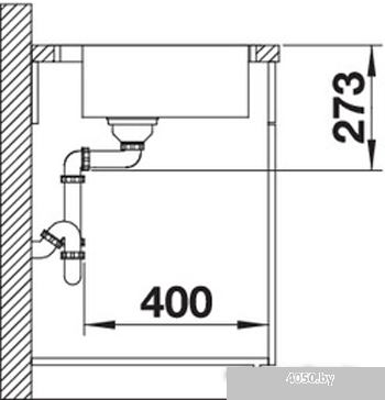 Кухонная мойка Blanco Zerox 400-IF/A Durinox (с клапаном-автоматом)