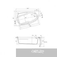 Cersanit Joanna 140x90 R (с каркасом)